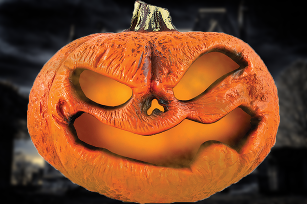 Flickering Misting Rotting Pumpkin with LED Lighting