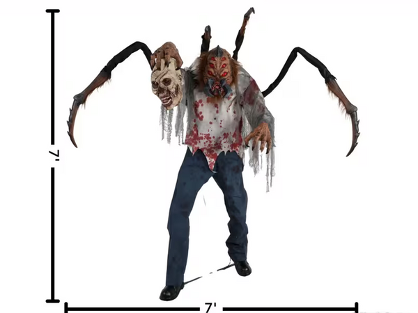 6 Ft. 10" Animated Spider Monster Dr. Fangor Halloween Decoration