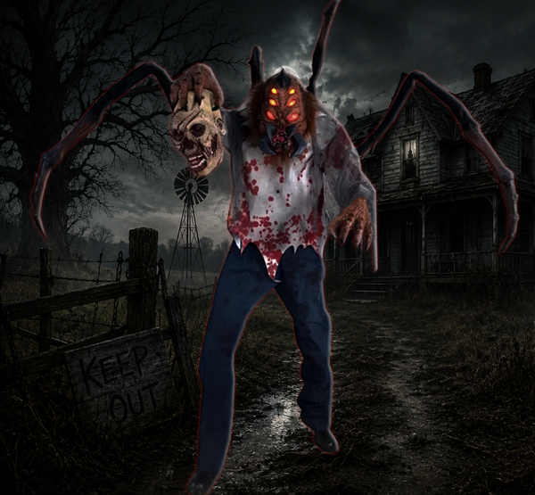 6 Ft. 10" Animated Spider Monster Dr. Fangor Halloween Decoration