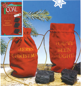 holiday gift bag of coal naughty nice