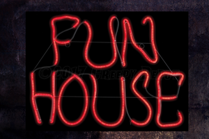 FUN HOUSE neon type "LED" sign
