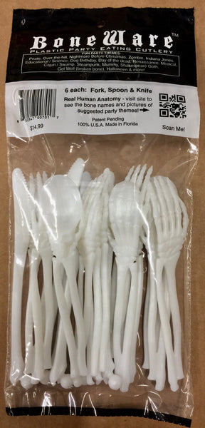 Boneware Skeleton Utensils - Perfect for your Trick or Treat Party!